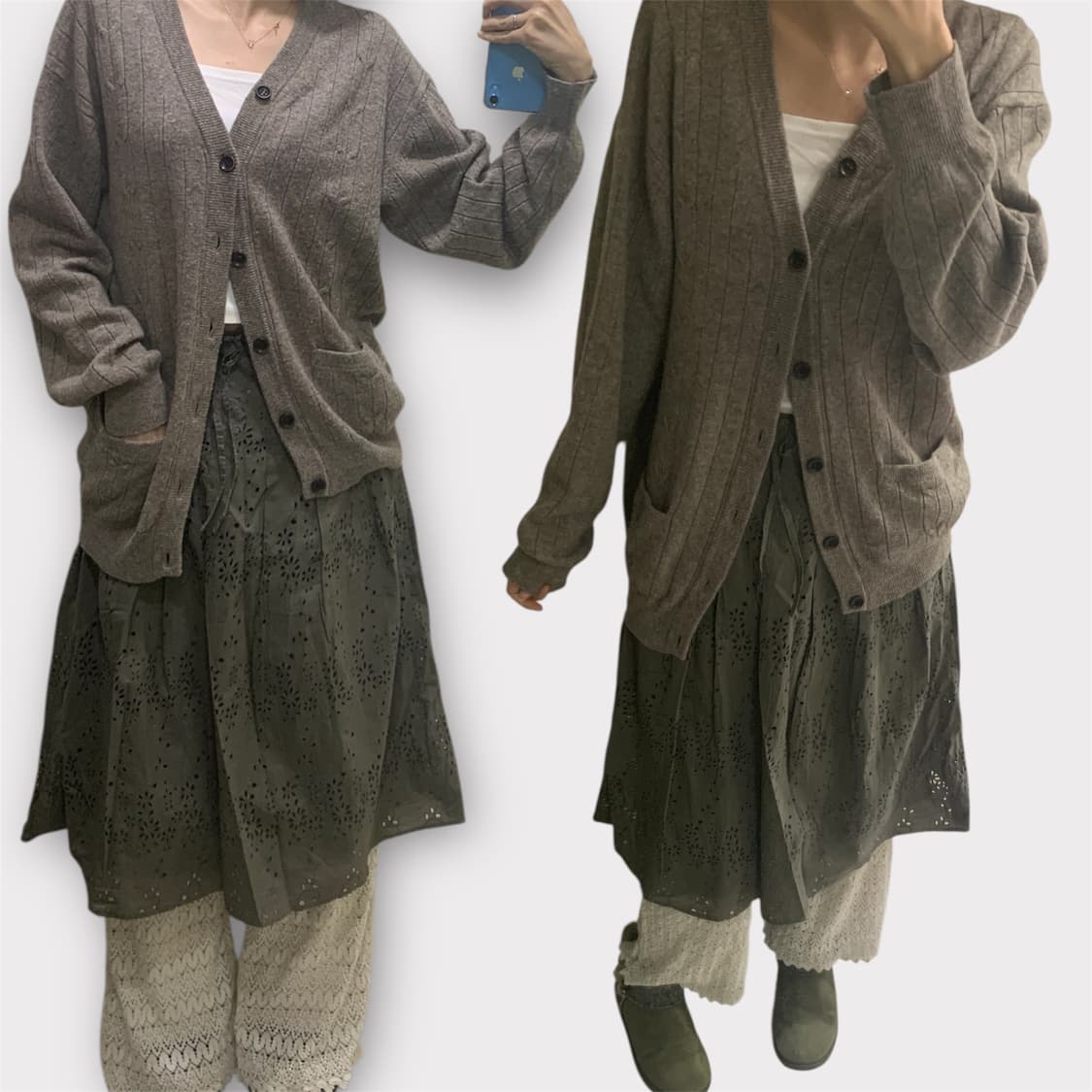 모리걸 레이어드 치마 x 팬츠 상품이미지1