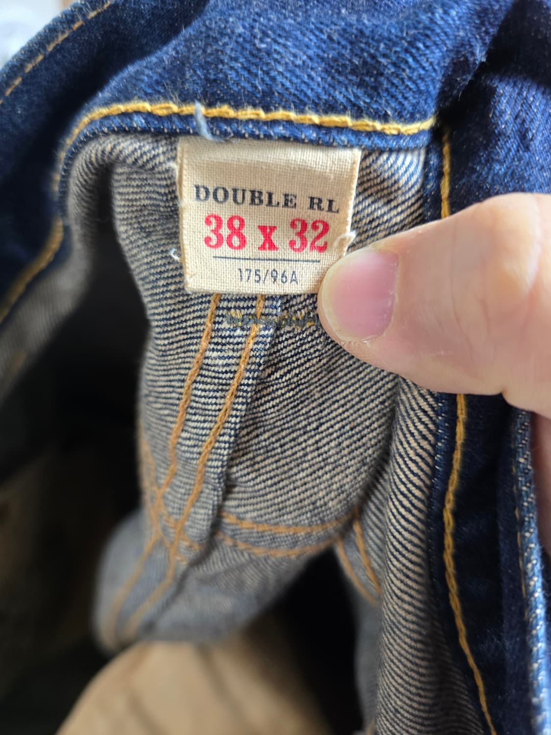 38×32(총장 97) RRL 슬림핏 셀비지 데닌 상품이미지4