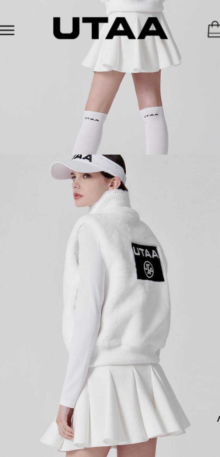 유타 골프 스퀘어 로고퍼 하이넥 베스트자켓 S (90) 상품이미지2