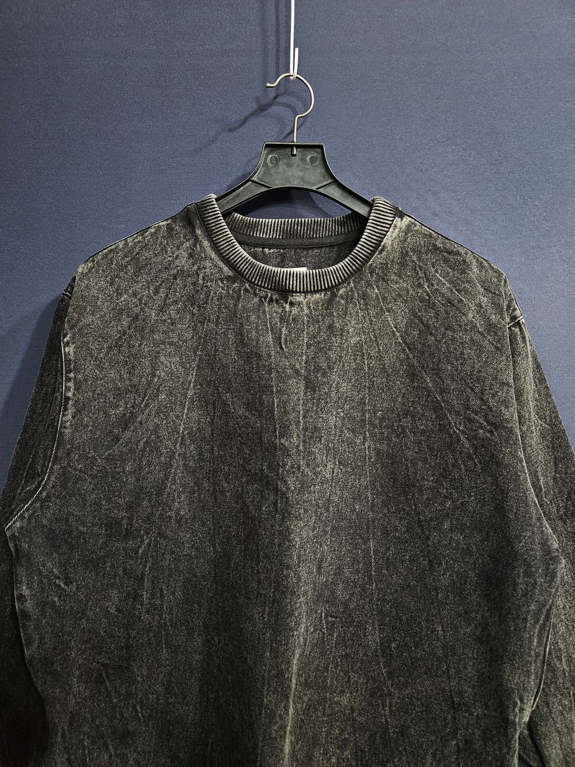 자라 흑청 남성 오버핏 95~100 빈티지 데님 맨투맨  상품이미지7