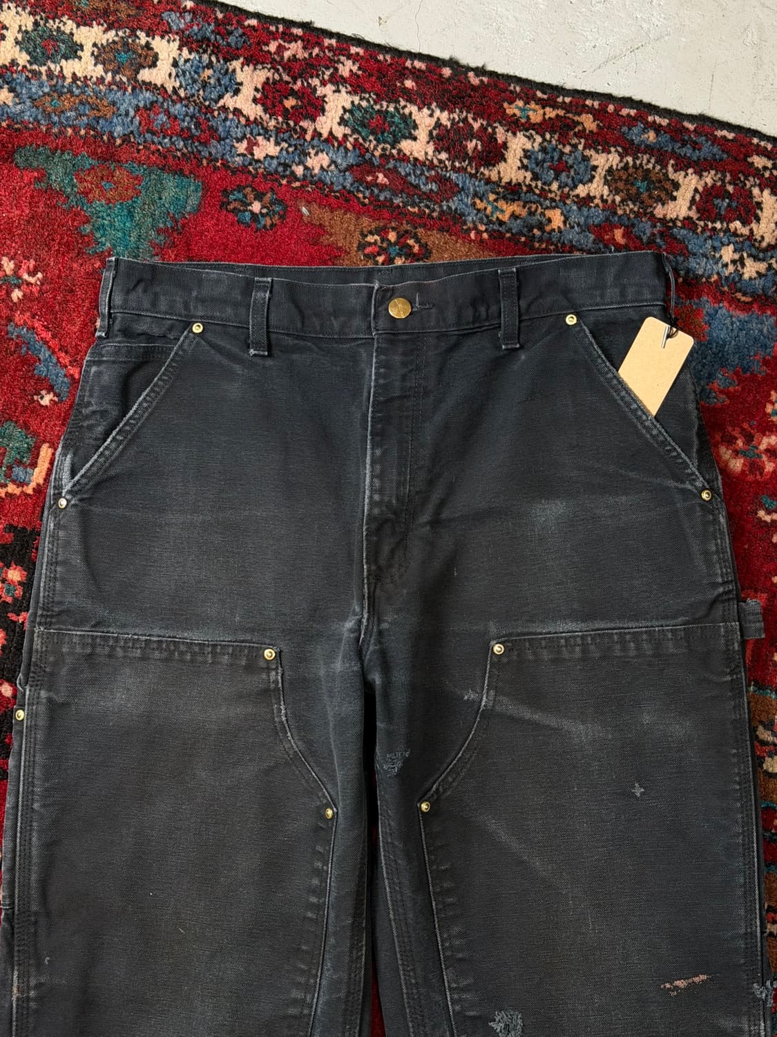 OG 칼하트 더블니 블랙 칼하트 B01 썩블니 상품이미지5