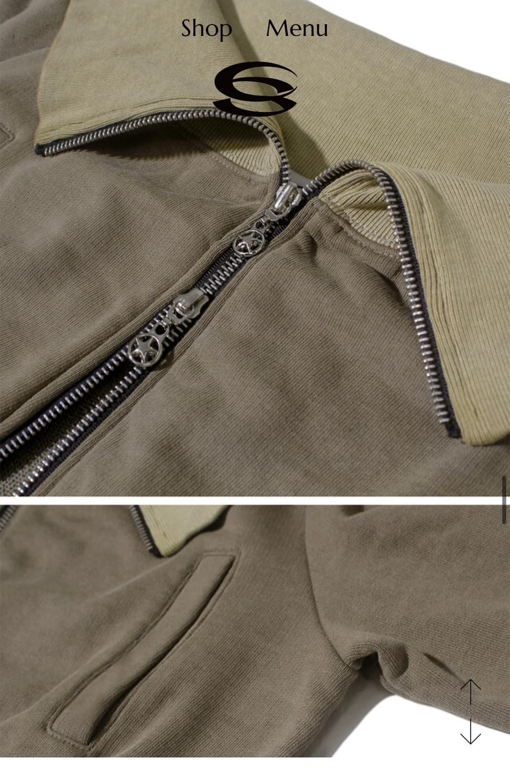 컷 앤 슬래시(cutandslash) 오프숄더 투웨이 크롭 집업 상품이미지7