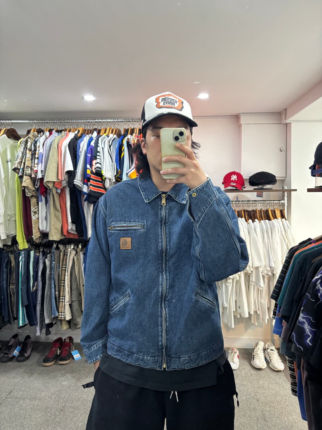 칼하트 wip 라이더 자켓 스톤 워시드 블루   상품이미지7