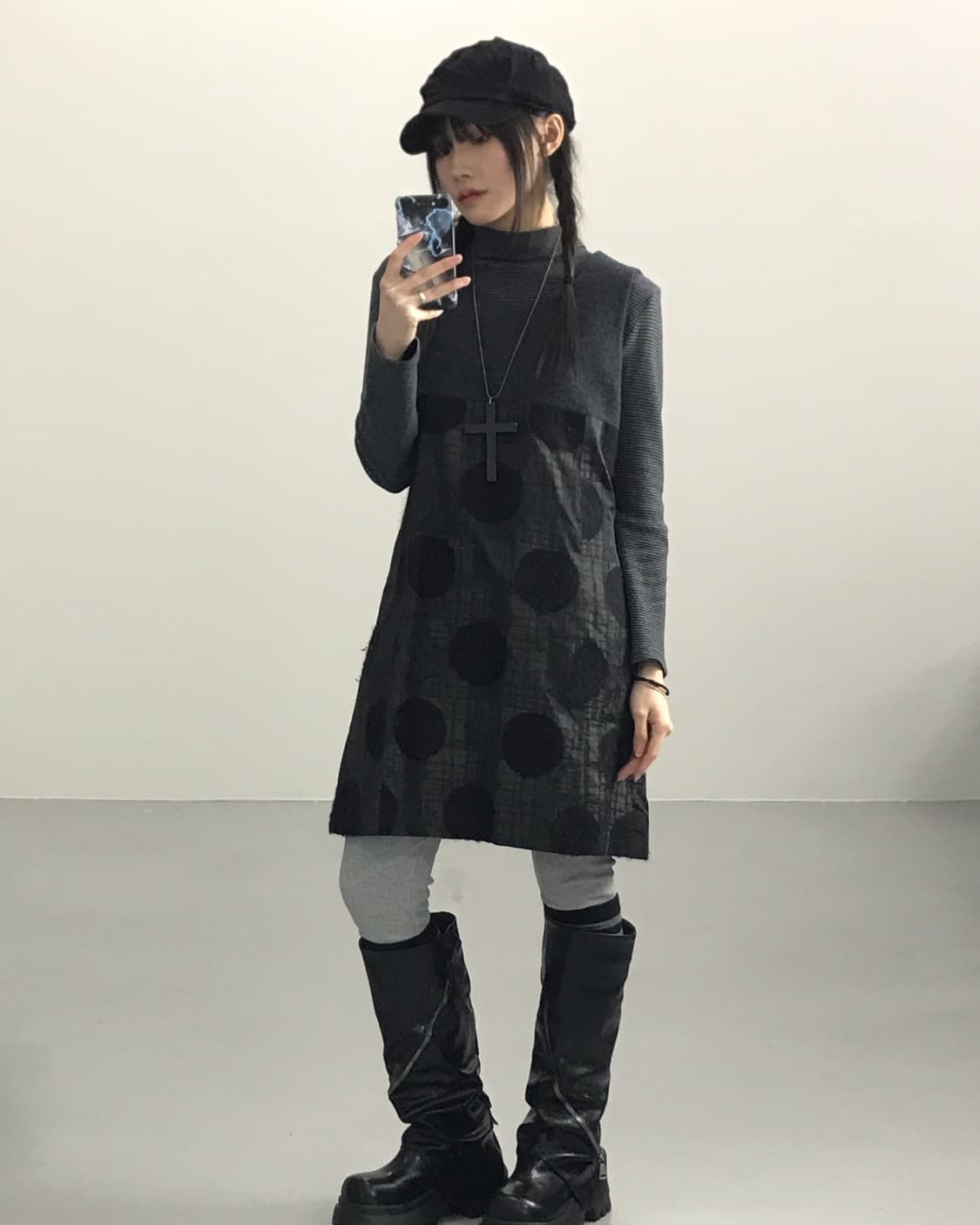 Jpn Sleeveless Big Dotted Midi Onepiece 상품이미지1