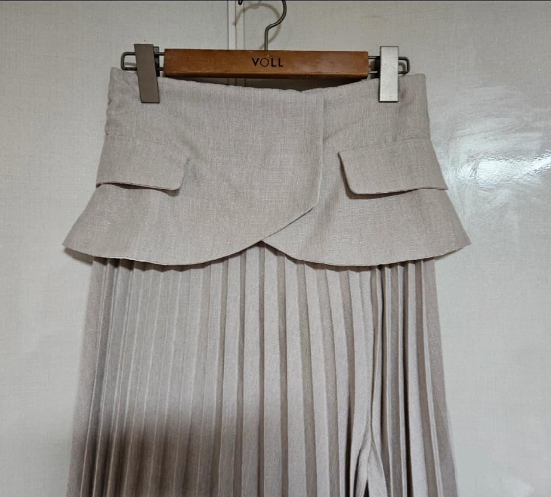 하이웨스트 플리츠 롱 스커트 판매합니다 상품이미지5