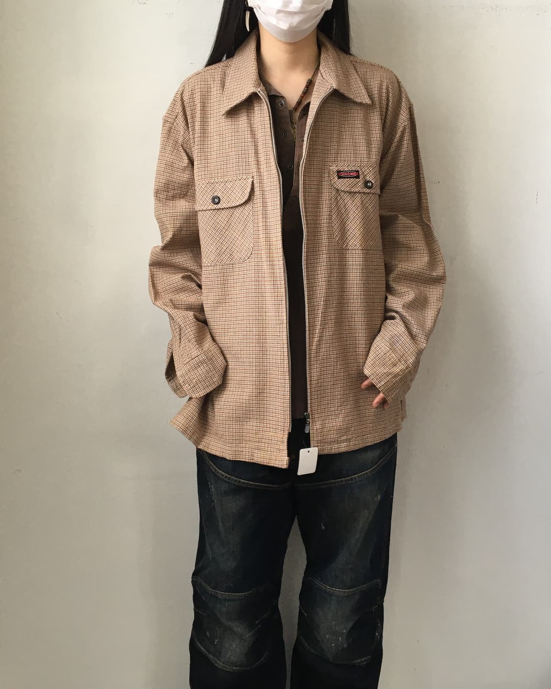 Check pattern zip up 상품이미지7