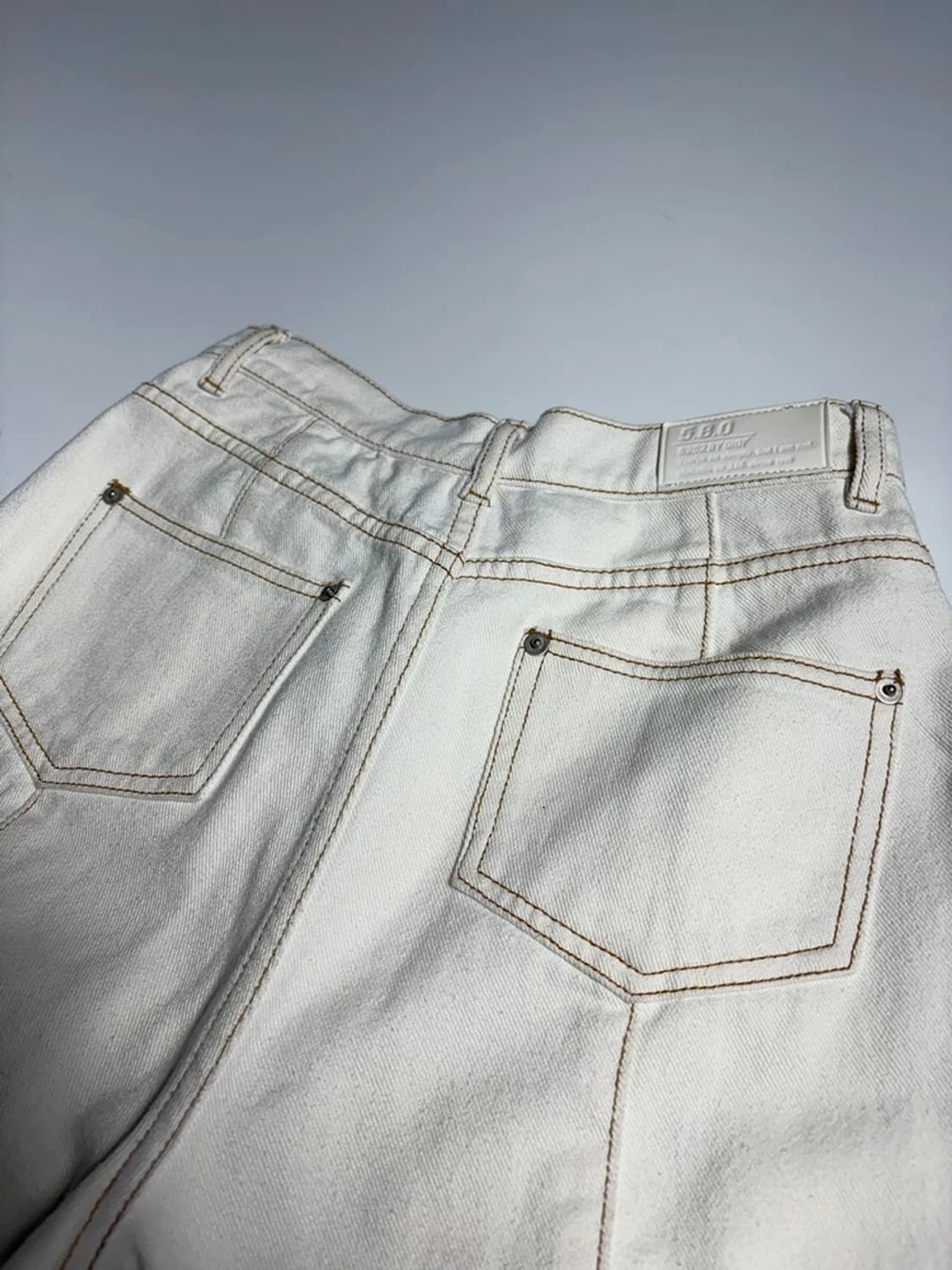 5252 BY O!Oi 20FW 스티치 와이드 크림 데님 팬츠 R2143 상품이미지8