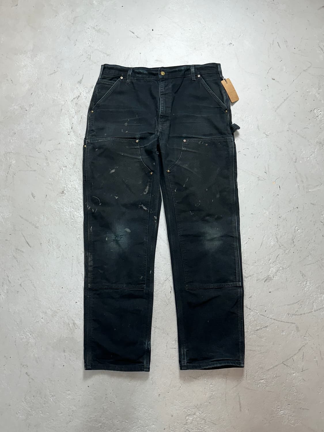 OG USA Made 칼하트 B01 더블니 블랙 칼하트 썩블니 워크팬츠 상품이미지1