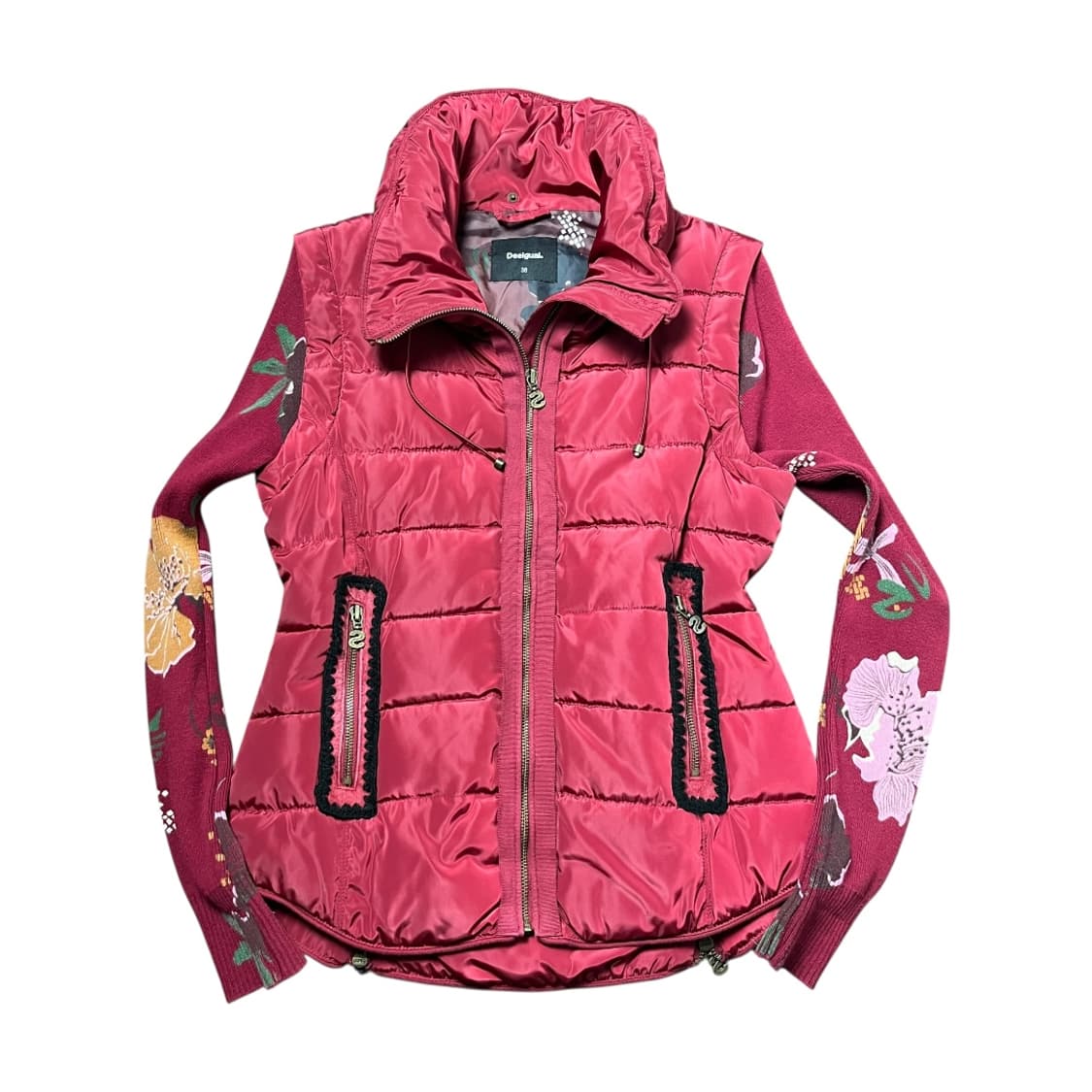 [Desigual] 데시구알 오리엔탈 플라워 베스트 점퍼 상품이미지1