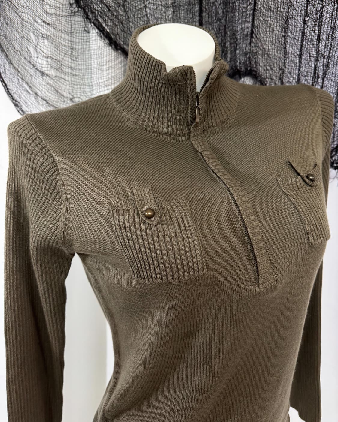 khaki zip-up 상품이미지2