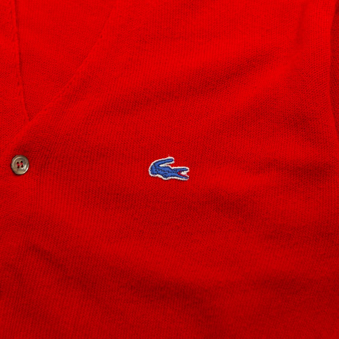 70s IZOD 라코스테 아크릴 가디건 레드 상품이미지3