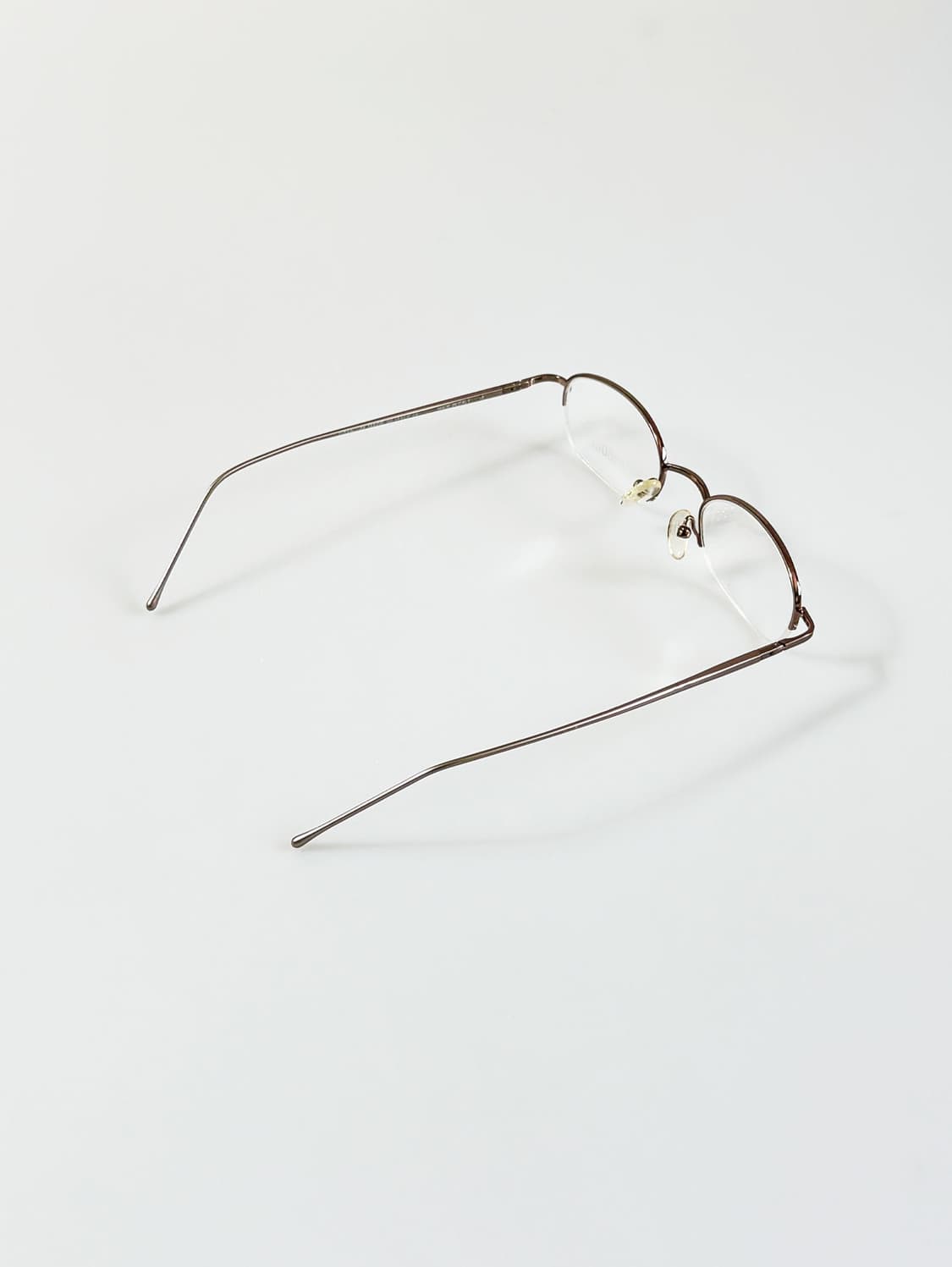 90s TITANIUM OPTICAL 티타늄 스퀘어 반무테 빈티지 안경 상품이미지4