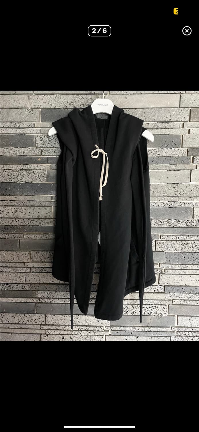 릭오웬스 후드 베스트 조끼 S 상품이미지2