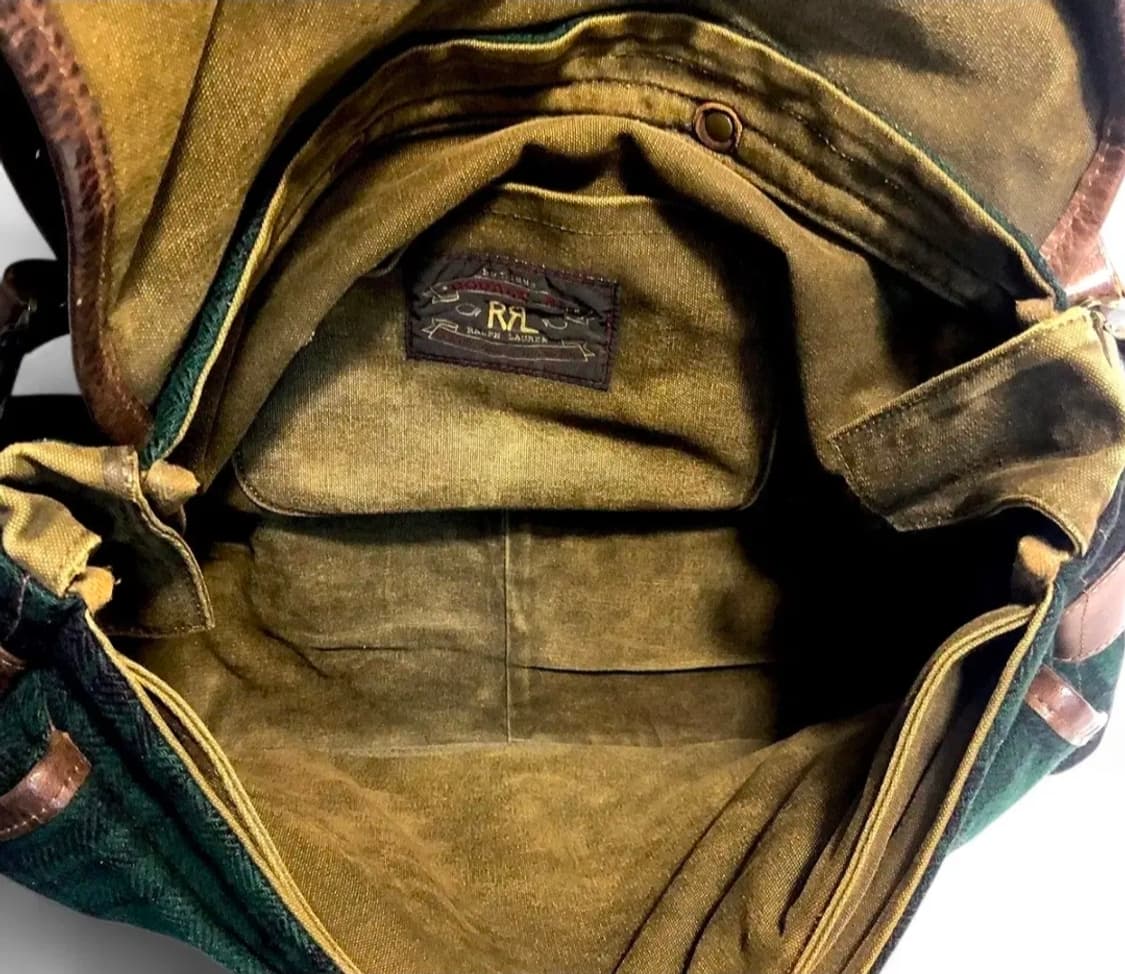 더블알엘 RRL 캔버스 체크 헤리티지 메신저백 상품이미지6