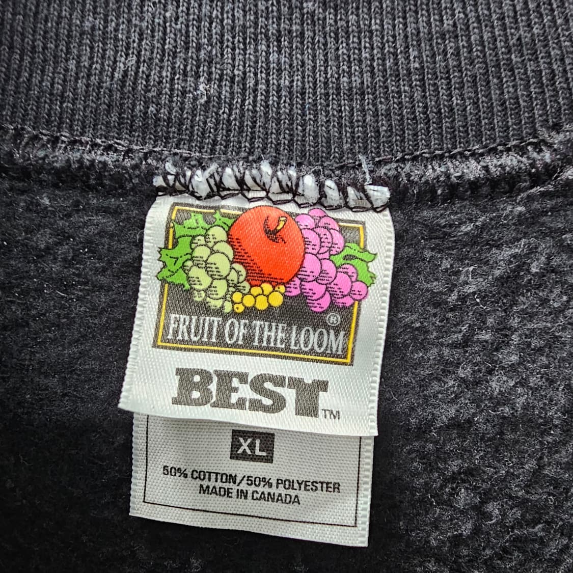 프루트 오브 더 룸 블랙 자수 맨투맨 기모 스웻셔츠 상품이미지6