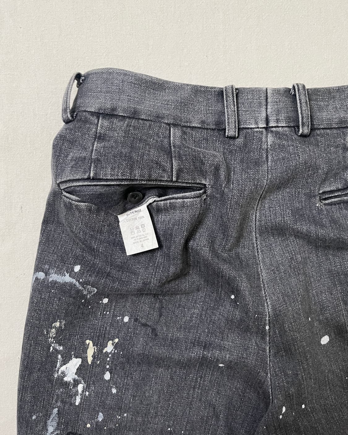Interim 밀크페인트 블랙데님 슬랙스 상품이미지7