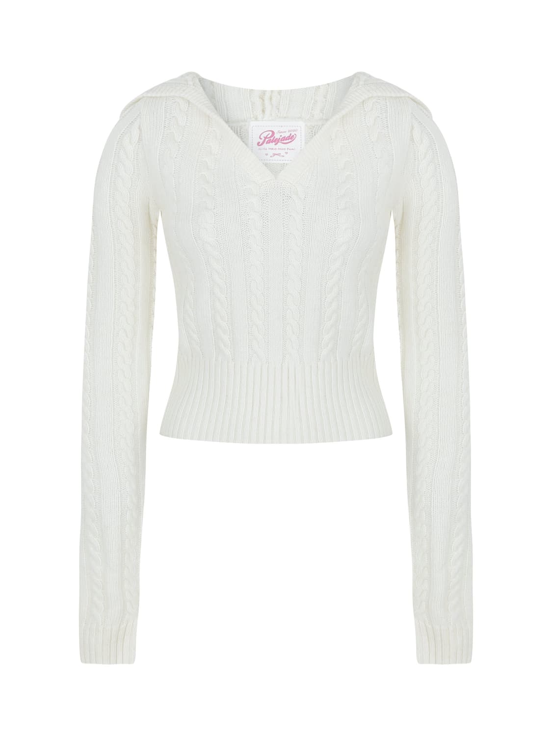 케이블 브이넥 후드니트 Cable V-Neck Hooded Knit 상품이미지3