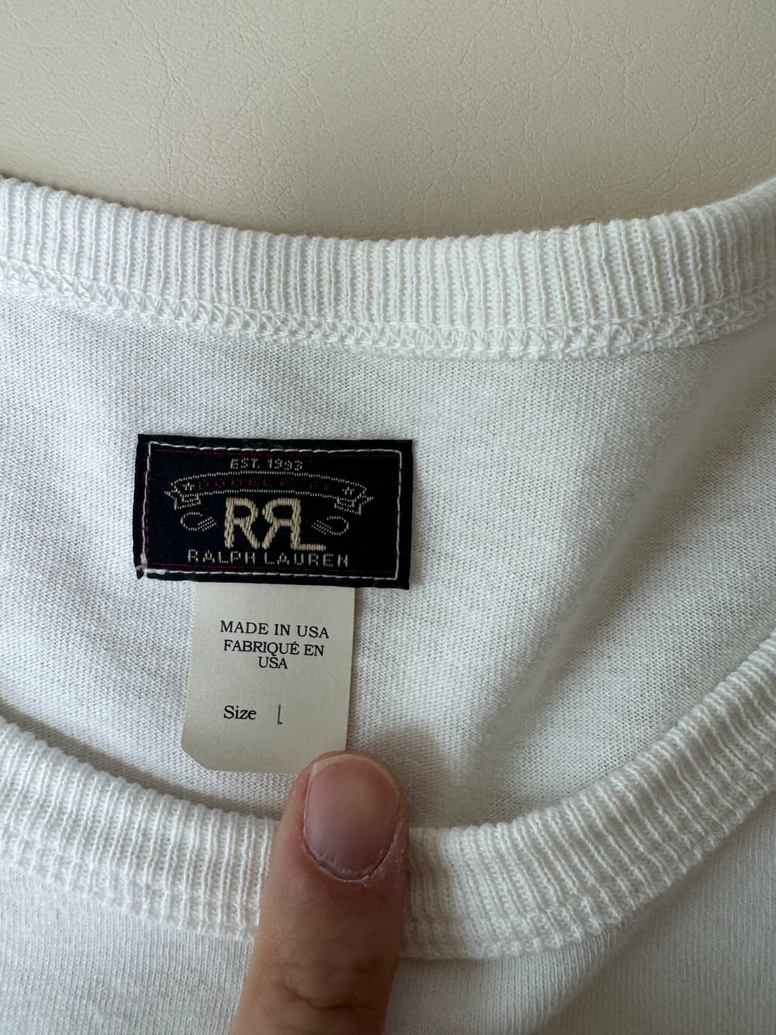 L 더블알엘 가먼트다이 투팩 티셔츠 웜화이트 상품이미지2