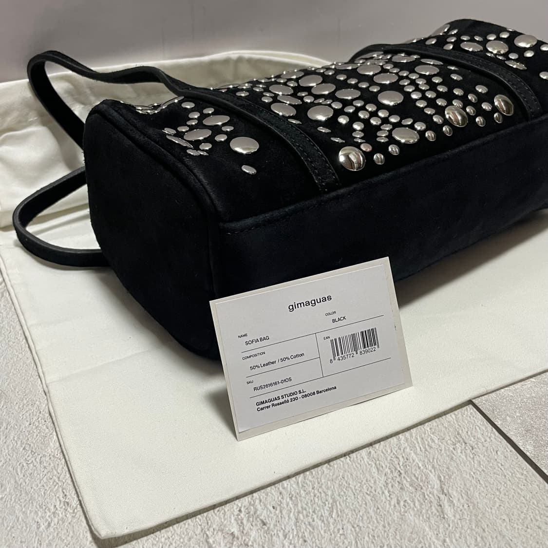 [새상품] 기마구아스 소피아 스터드백 블랙 상품이미지3