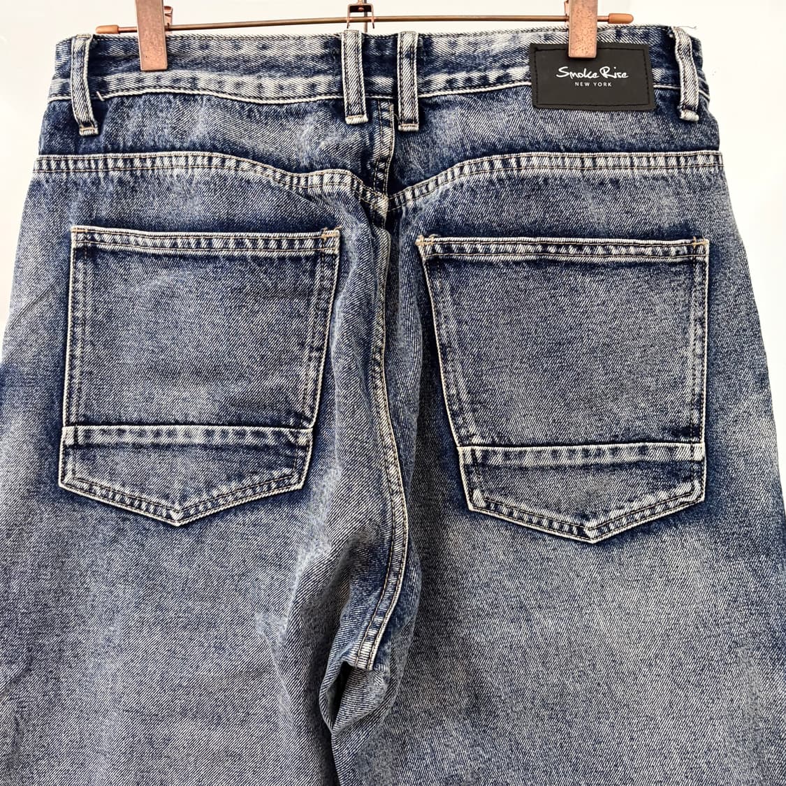 SmokeRise 멀티포켓 와이드 데님 카고 팬츠 상품이미지7