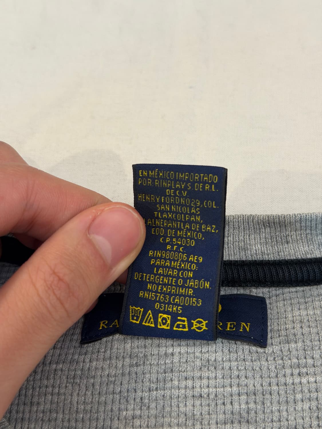 폴로 랄프로렌 와플 써멀 롱슬리브 긴팔티 그레이 상품이미지4