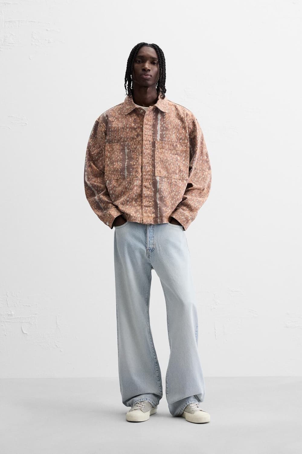 XL - 자라 박시핏 브라운 오버셔츠 자켓 상품이미지4