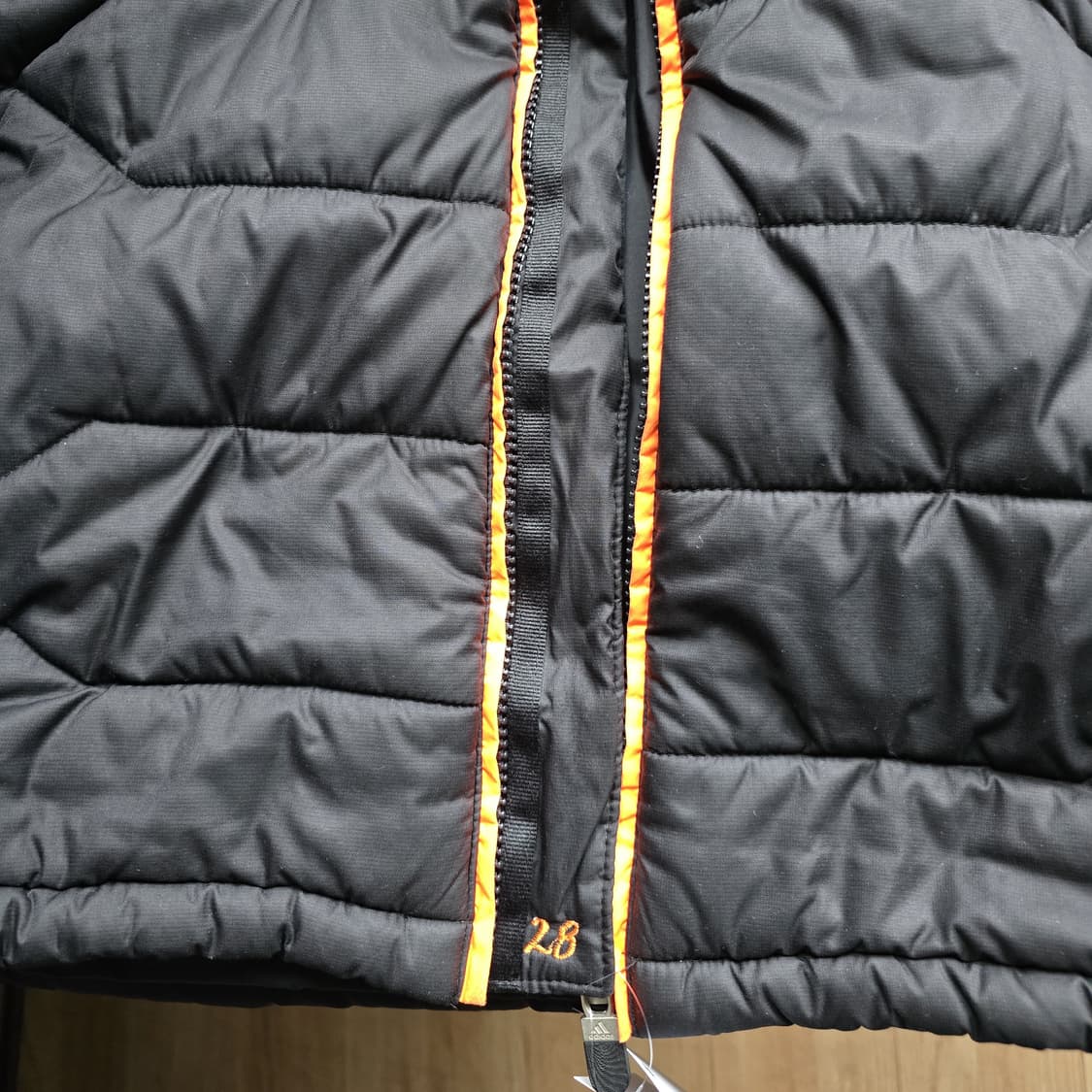 첼시FC 아디다스 UCL 챔피언스리그 패딩 점퍼 자켓 100 블랙/오렌지 상품이미지4