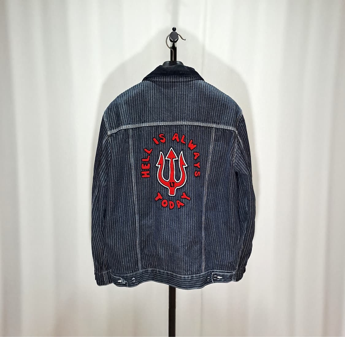 (택포) 리타 코듀로이 카라 히코리 데님 워크자켓 XL B450 상품이미지5