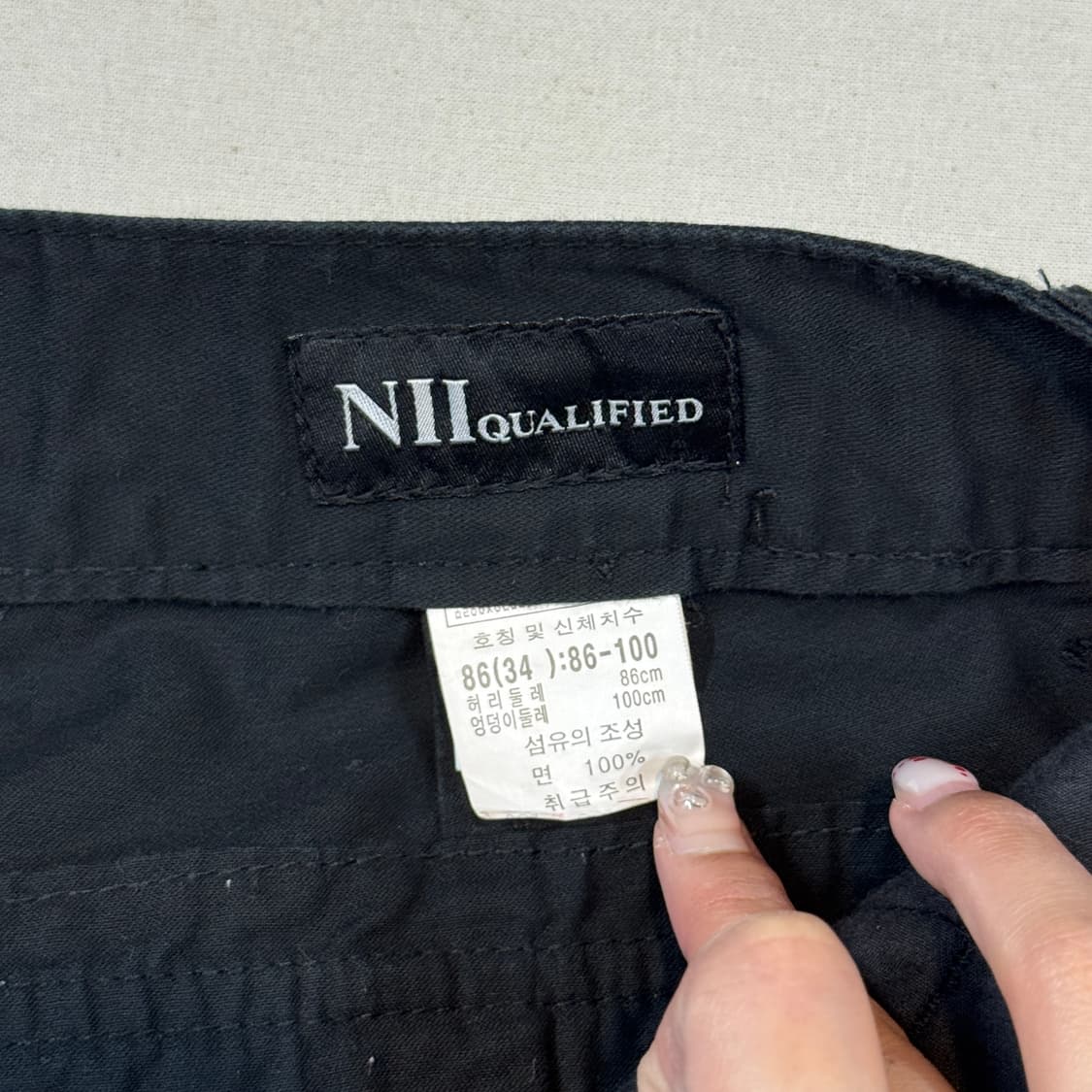 35inch) NII 카고 팬츠 바지 블랙 상품이미지8