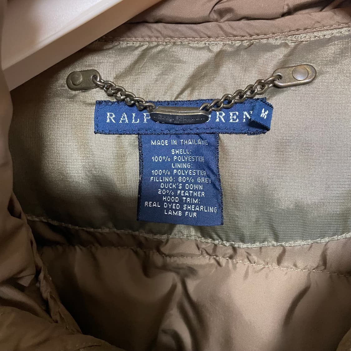 폴로 랄프로렌 피시테일 오리털 야상 M 사이즈 상품이미지2