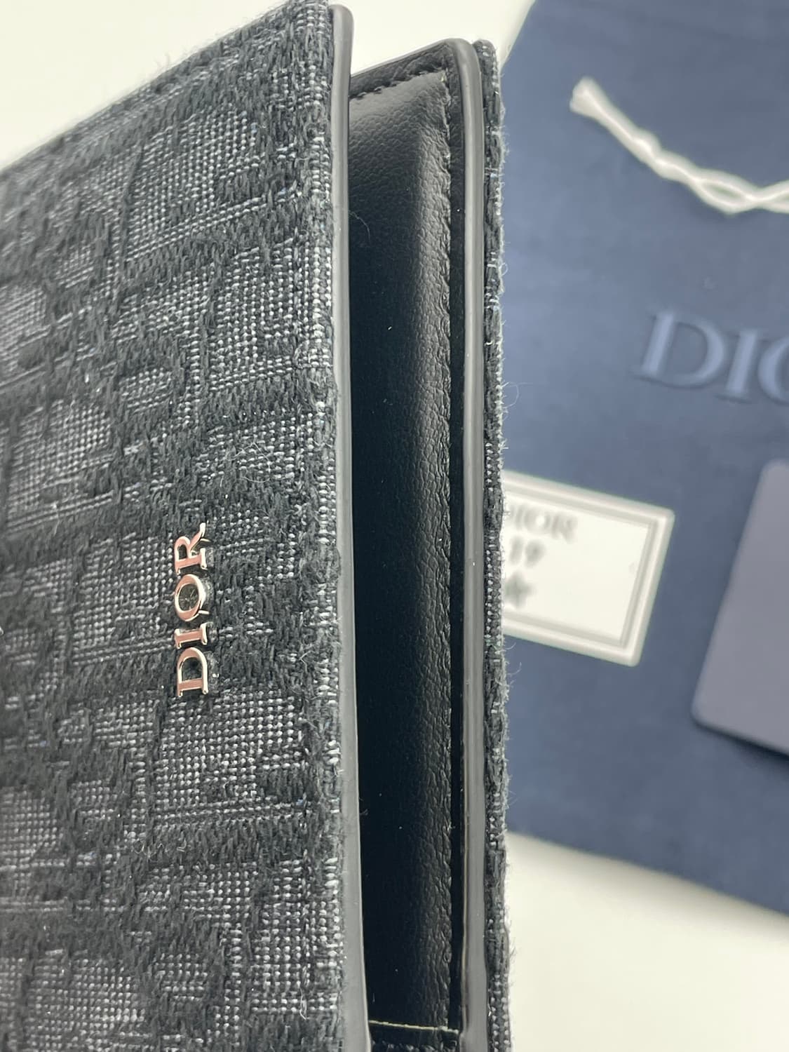 [ 풀구성 / 새상품 ] 정품 디올 오블리크 반지갑 블랙 상품이미지10