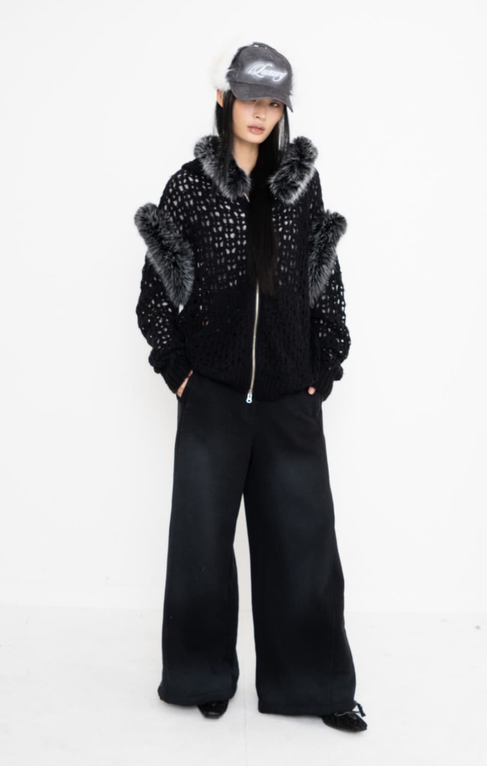 2000아카이브스 snowy fur cardigan 상품이미지3