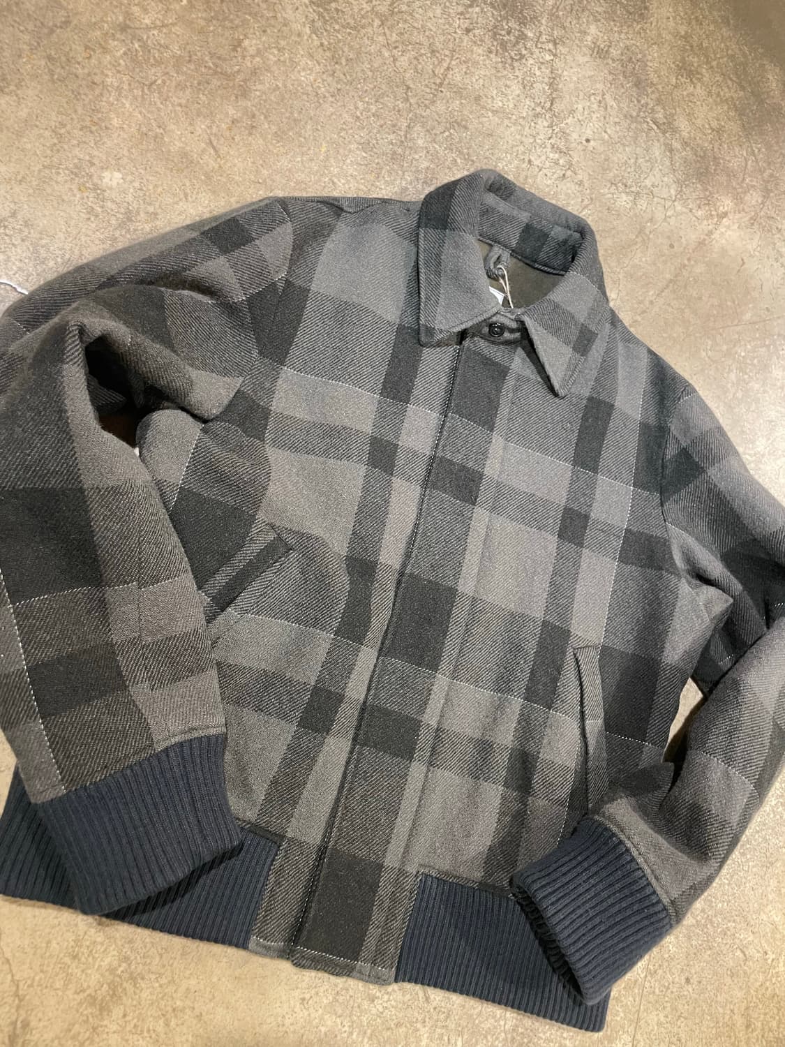 TS-13 울 체크 블루종 자켓 (B5072) 상품이미지3