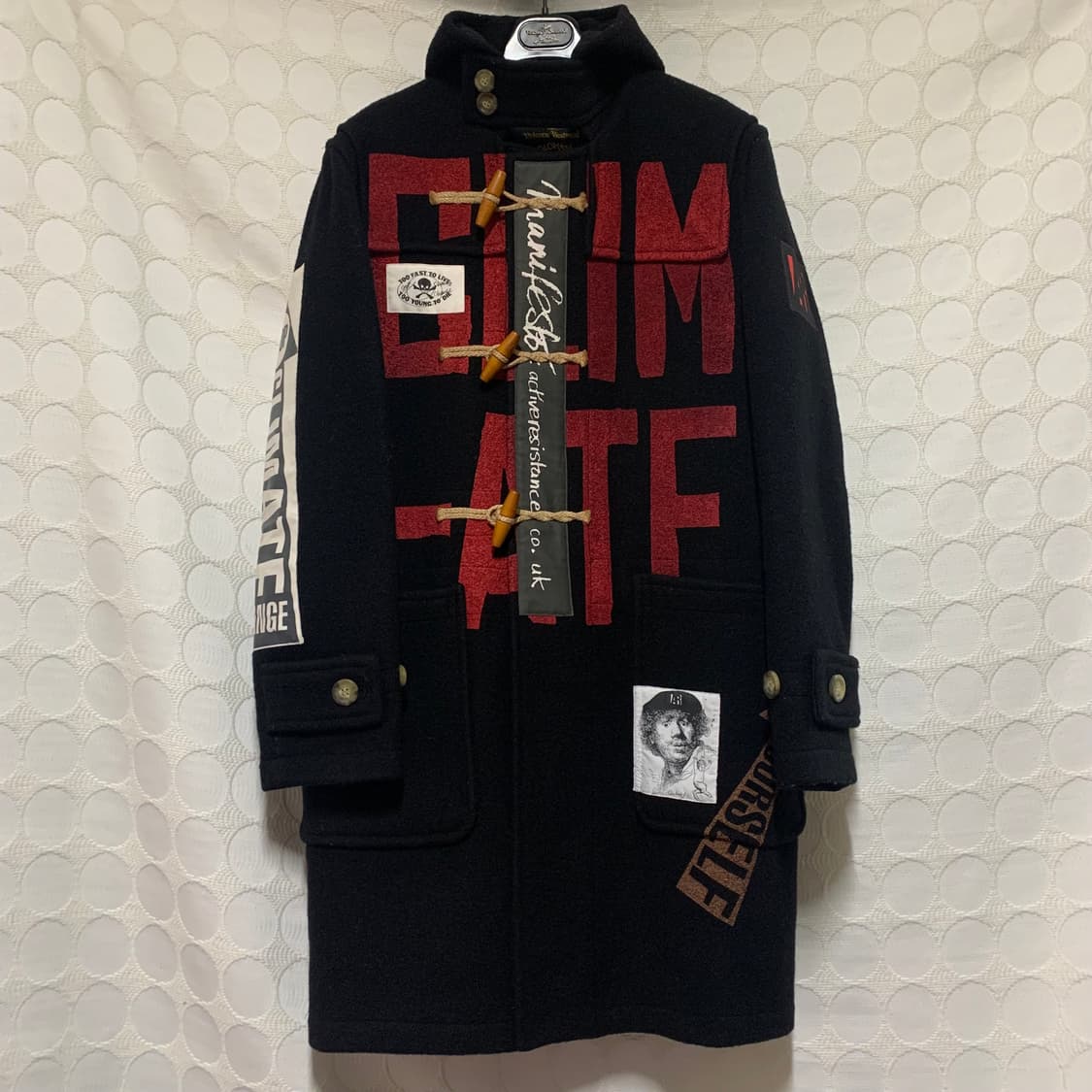 vivienne westwood chaos슬로건 울 코트 상품이미지5