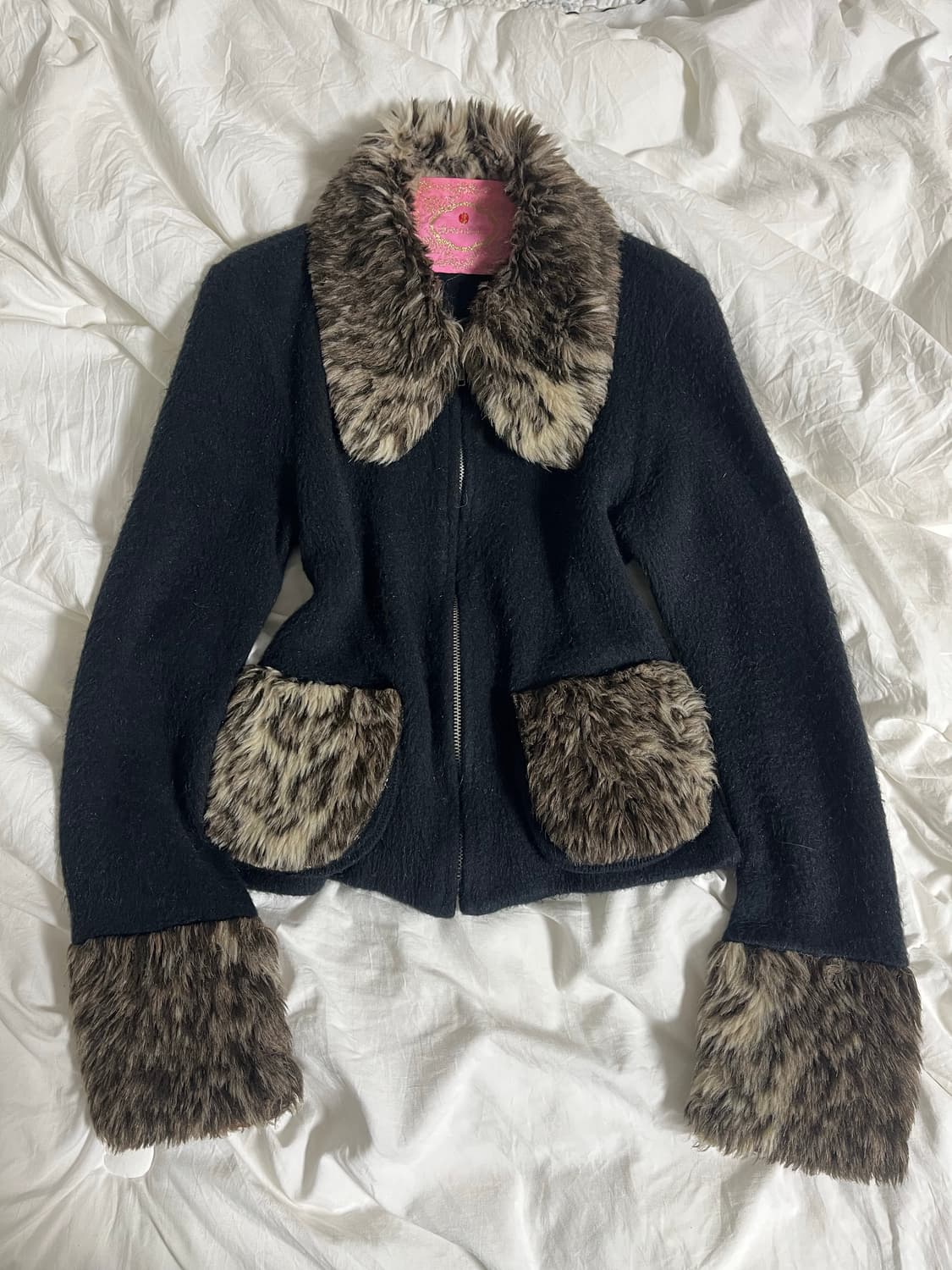 호피 퍼 자켓 오네갸루 갸루 히메갸루  상품이미지1