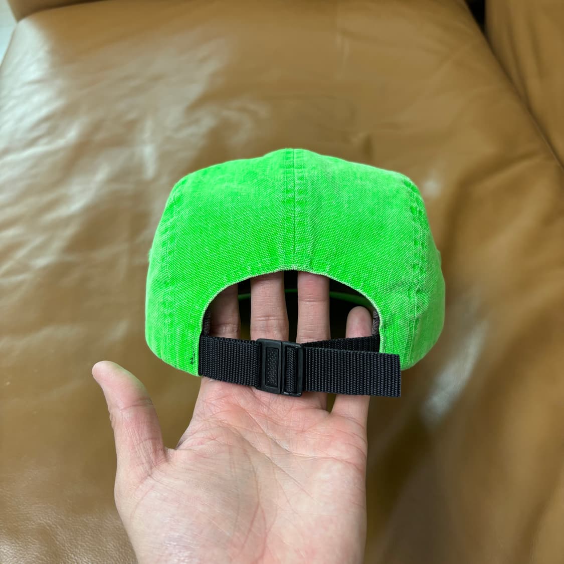 슈프림 캠프캡 모자 박스로고 워시드 캔버스 그린 상품이미지7