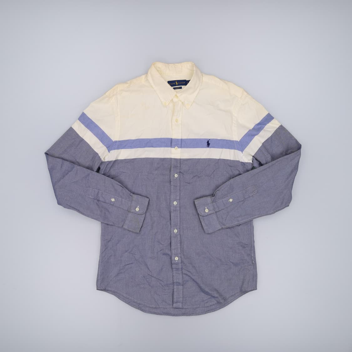 L 폴로 슬림핏 배색 셔츠 0310H1 상품이미지1