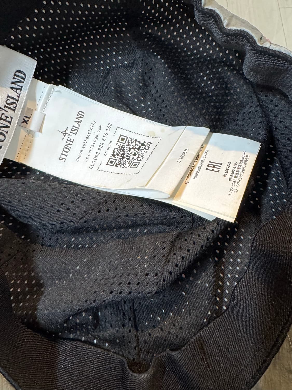 스톤아일랜드 나일론 볼캡 그레이 24FW 상품이미지3