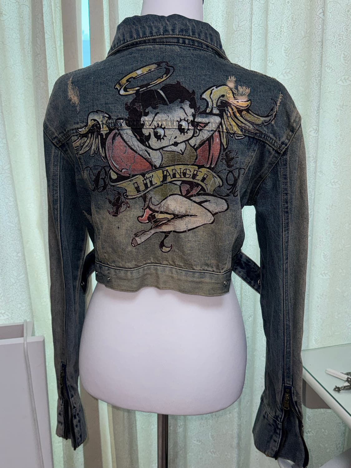 Betty boop crop denim jacket 상품이미지3