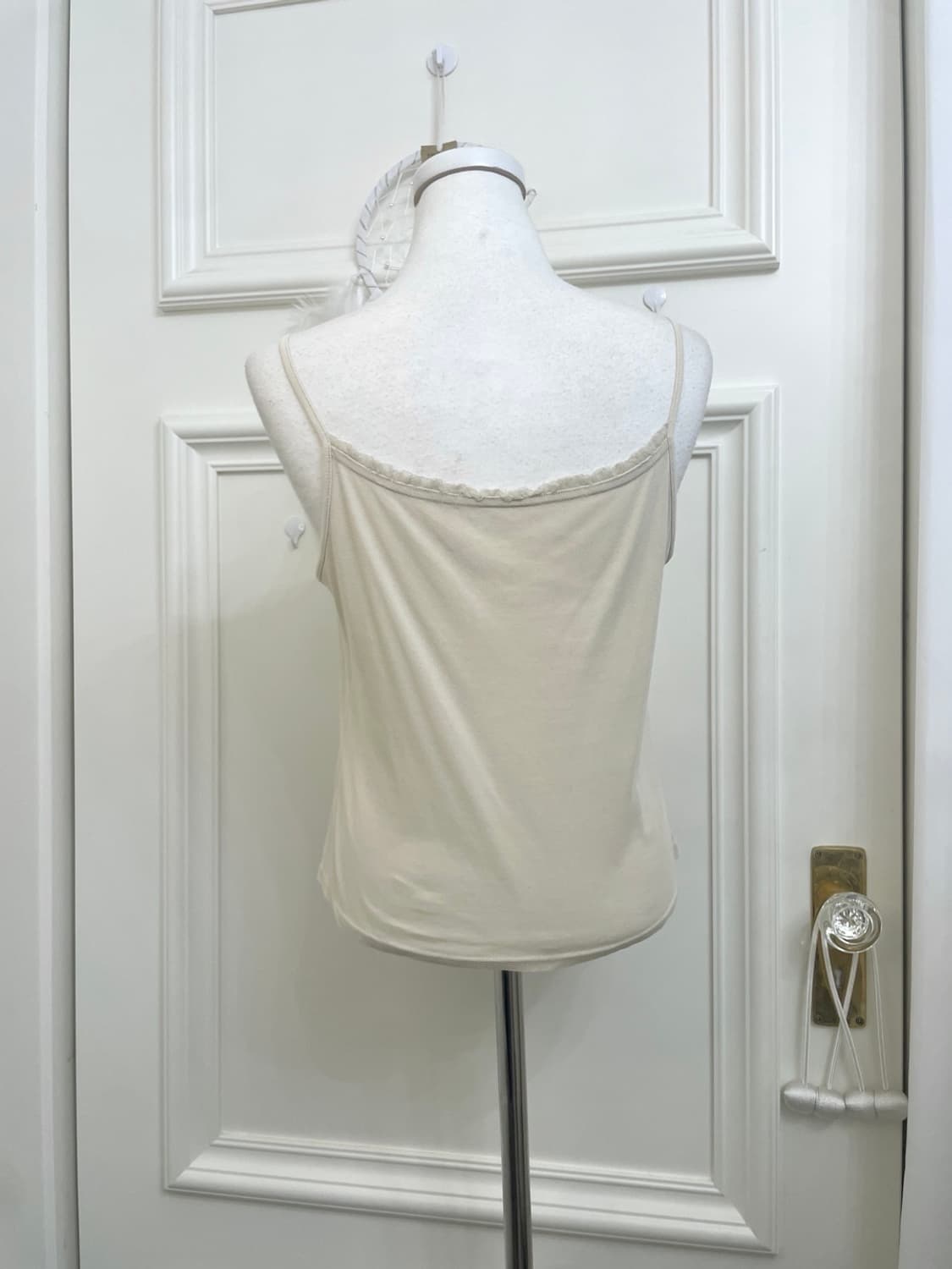 ivory melange angora loose cardigan&lace 상품이미지10