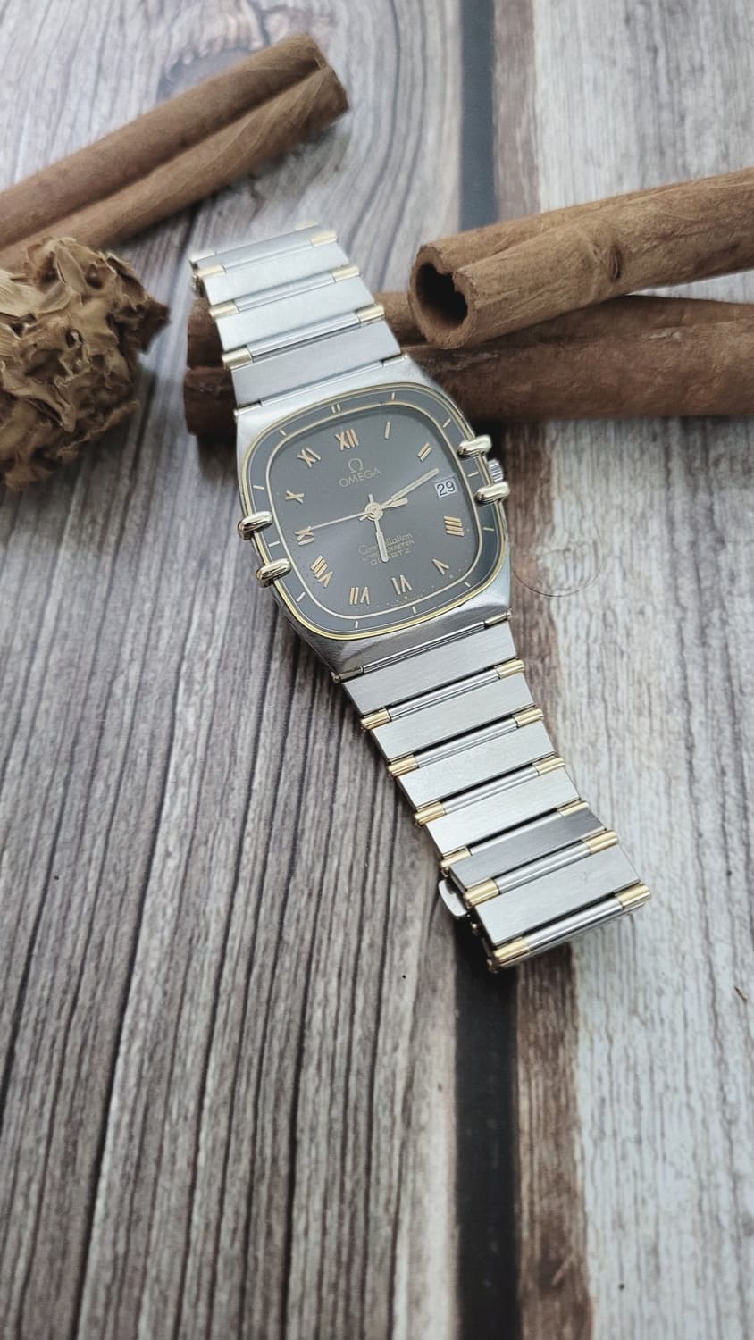 [연말세일] 정품 오메가 컨스틸레이션 남여공용 18k 콤비 하프바 쿼츠시 상품이미지7