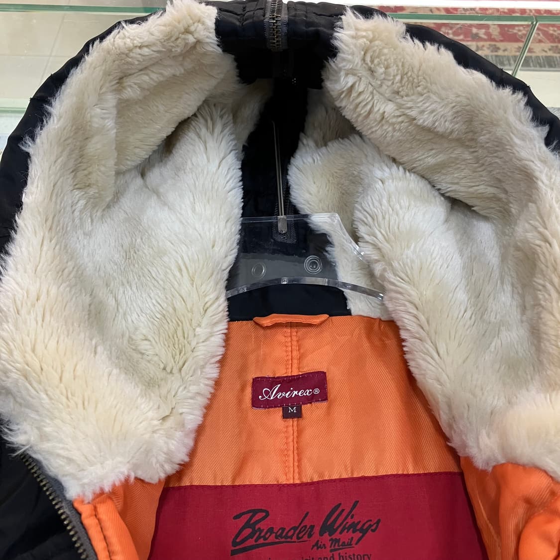 아비렉스 라쿤 후드 패딩 점퍼 M 상품이미지5