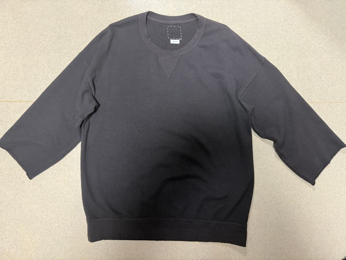Visvim jumbo sweat 3/4 uneven dye 상품이미지1