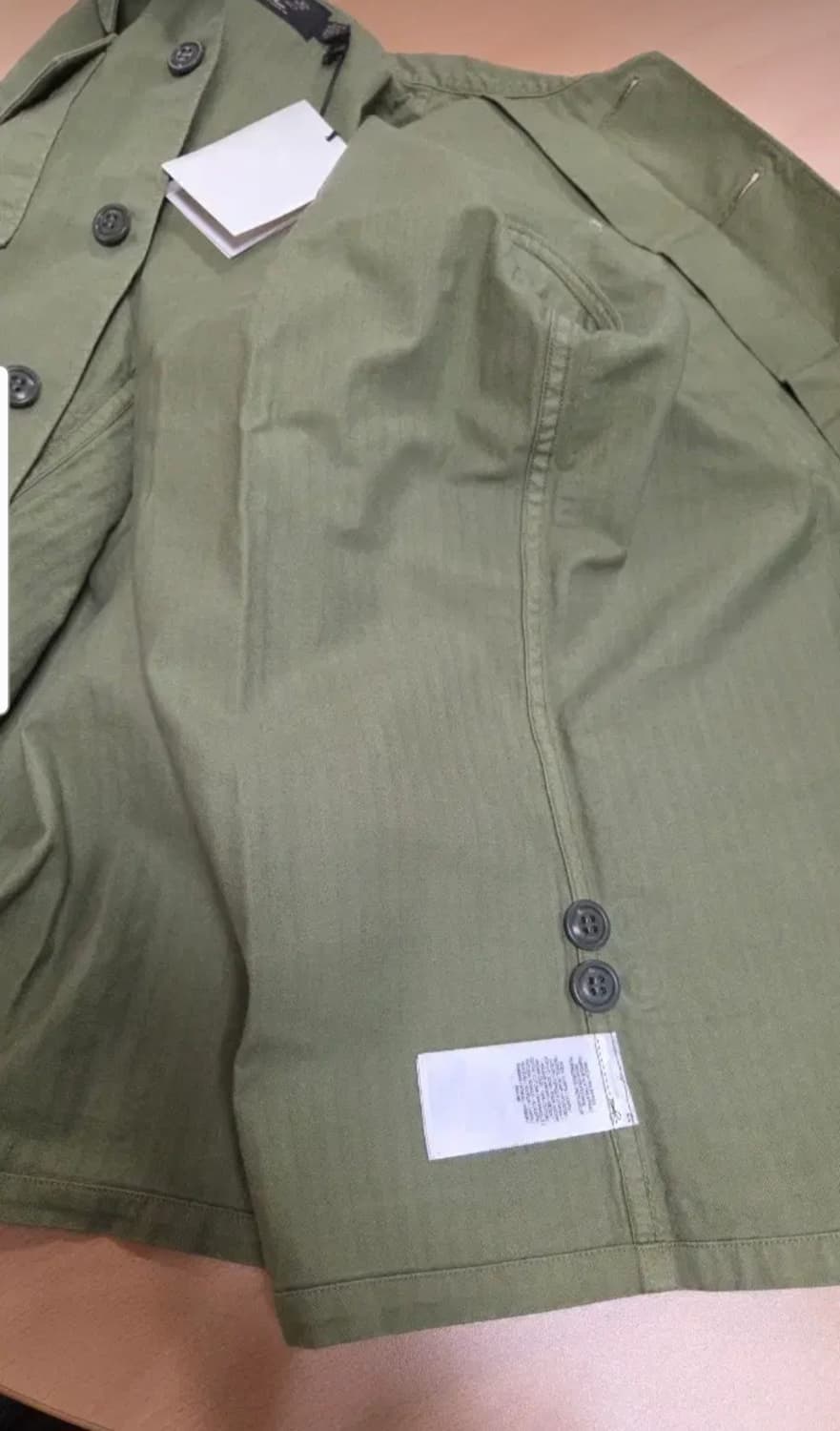 더블알엘 RRL밀리터리  헤링본 트윌 자켓/셔츠 S 새상품 상품이미지5