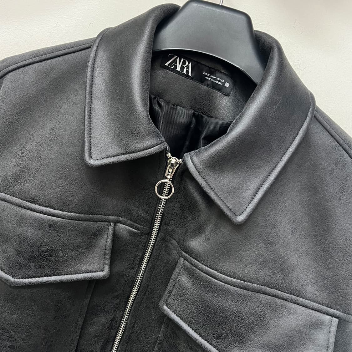 ZARA 자라 레더 봄버 자켓 M 상품이미지3