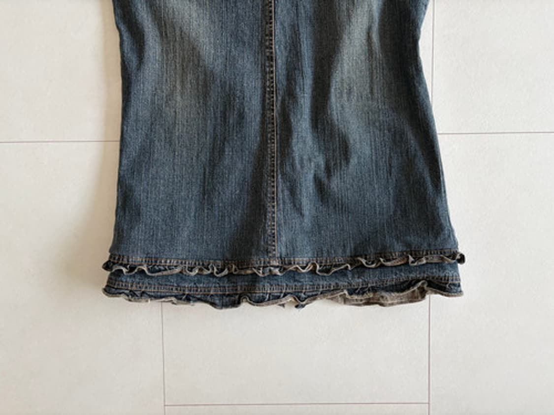 ruffle hem denim skirt 상품이미지5