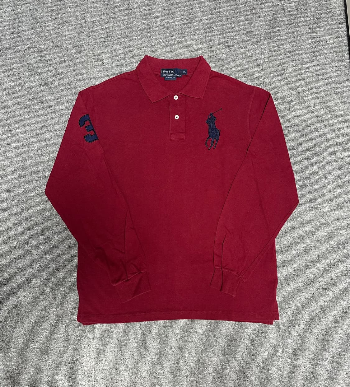 폴로 빅포니 희귀 럭비 카라티 버건디 상품이미지1