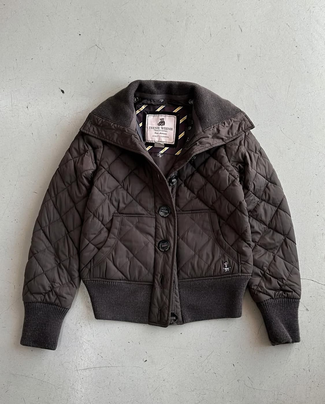 히코빈티지 브라운 퀼트 아우터 상품이미지5