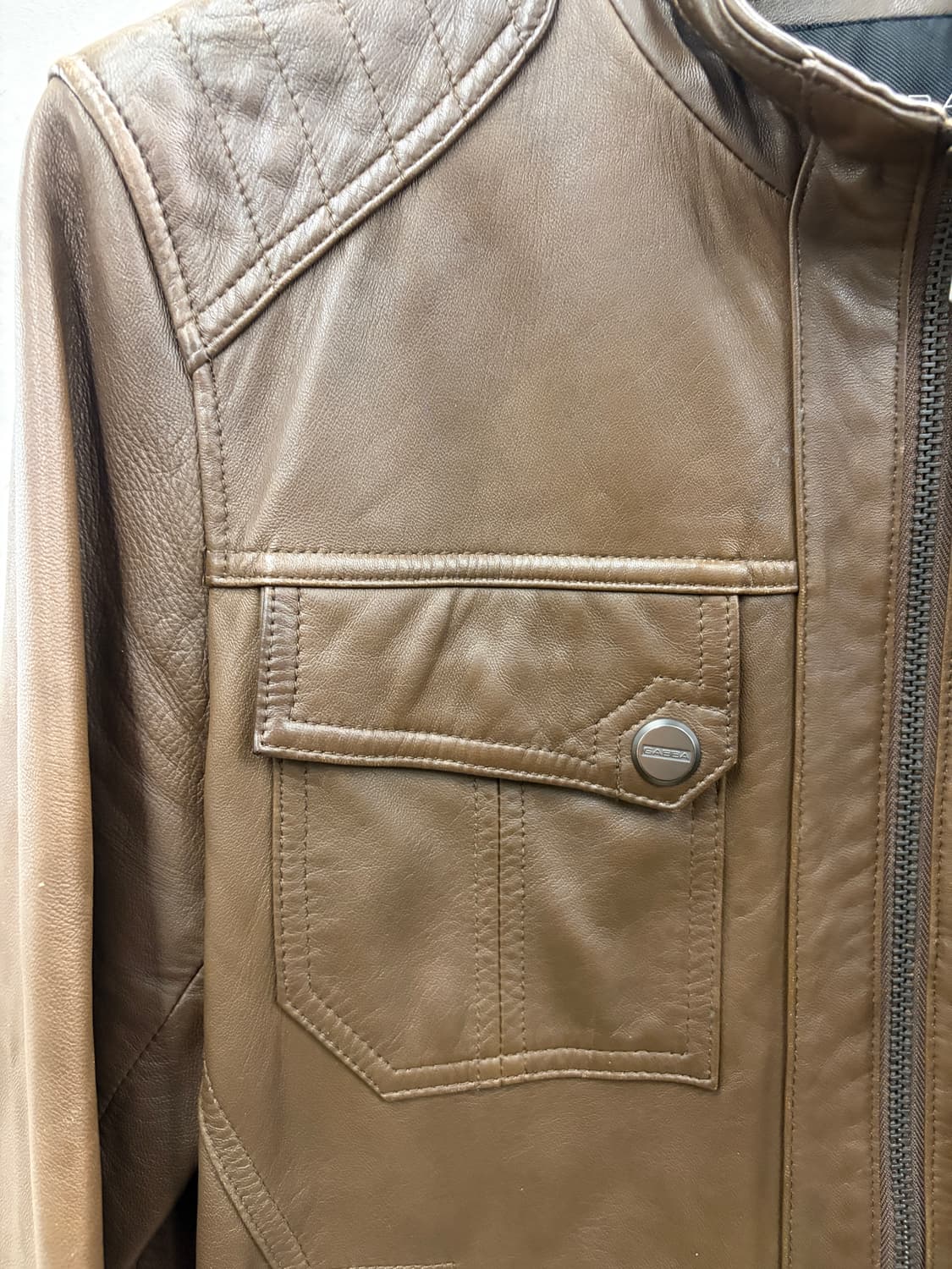 GABBA 가바 브라운 가죽자켓 100 상품이미지3