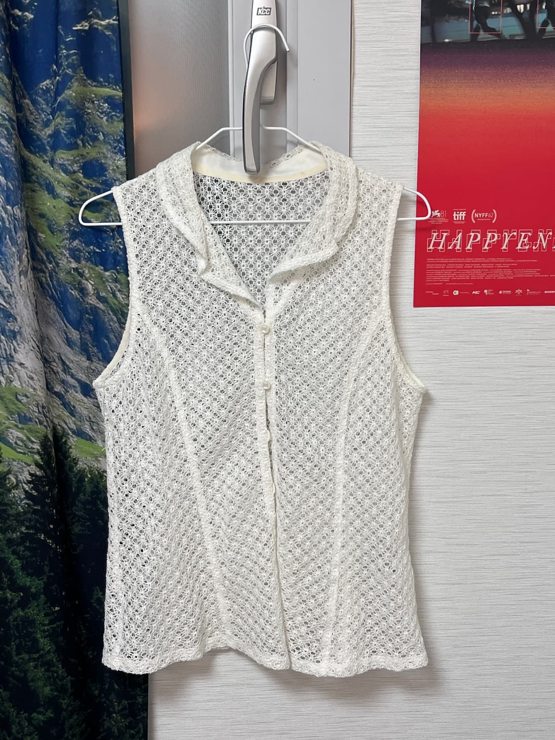 빈티지 레이스 슬리브리스 가디건 상품이미지1